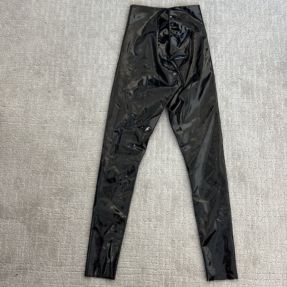 Commando Faux Patent Leather Black Legging Liquid Shine Latex vegan - Picture 13 of 14
